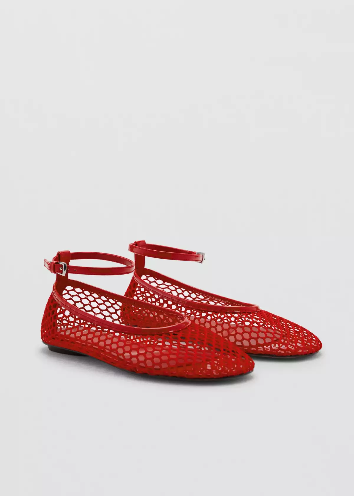 Mango Bailarinas Mesh Tira Hebilla