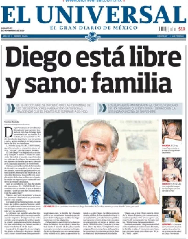 La noticia acaba de confirmarse: el famoso político y abogado fue liberado. Todavía no hay un comunicado oficial, pero ya ha tenido contacto con algunas personas por teléfono.