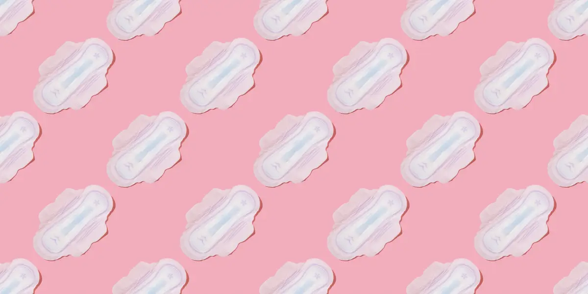 Women's,Pads,Pattern.,Feminine,Hygiene,Items.