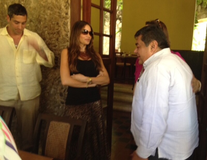 La actriz estuvo hospedada en la hacienda Puerta Campeche.