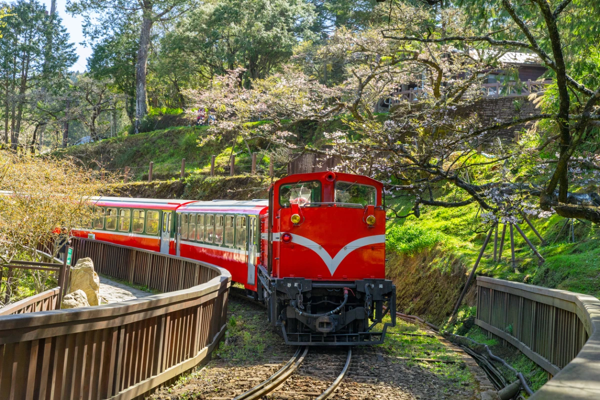 railway in alishan forest recreaction area, Taiwan