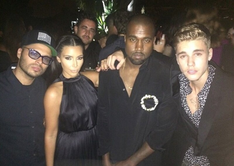 Kim y Kanye coincidieron con el canadiense en Ibiza.