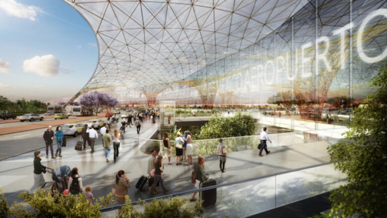 Como una "escultura que vuela" calificó el arquitecto Norman Foster al nuevo aeropuerto que construirá en la Ciudad de México junto con Fernado Romero, yerno de Carlos SLim, al presentar el proyecto en Los Pinos al presdidente Enrique Peña Nieto.