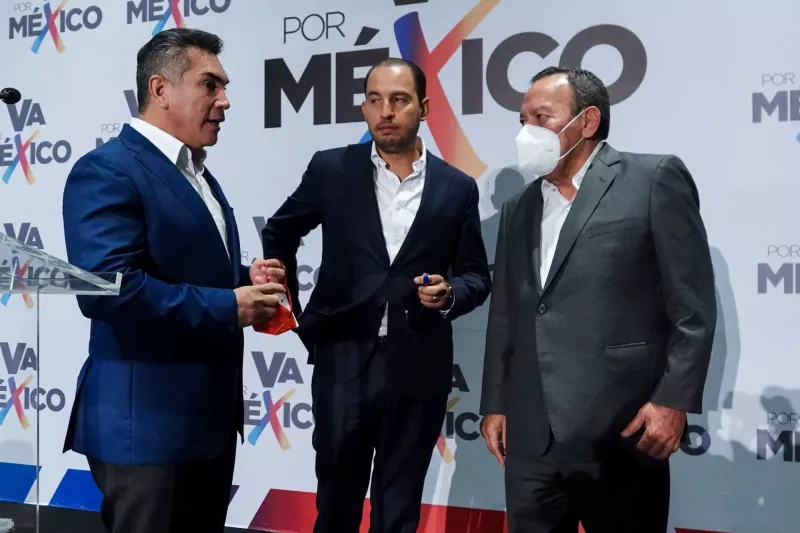 Alejandro Moreno Cárdenas, Marko Cortés y Jesús Zambrano