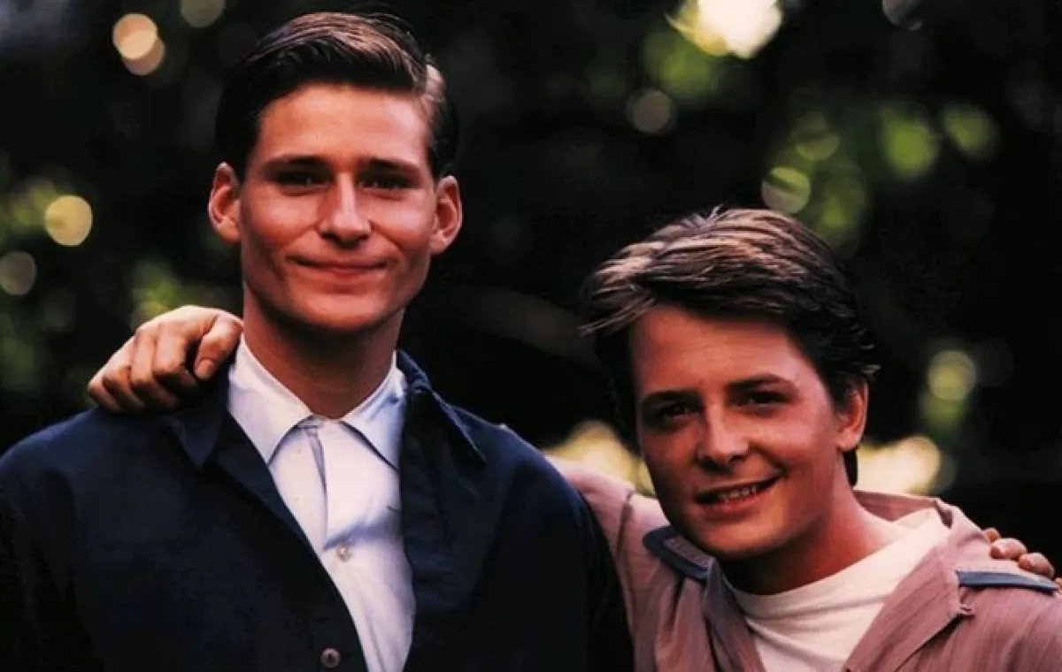 Crispin Glover y Michael J. Fox