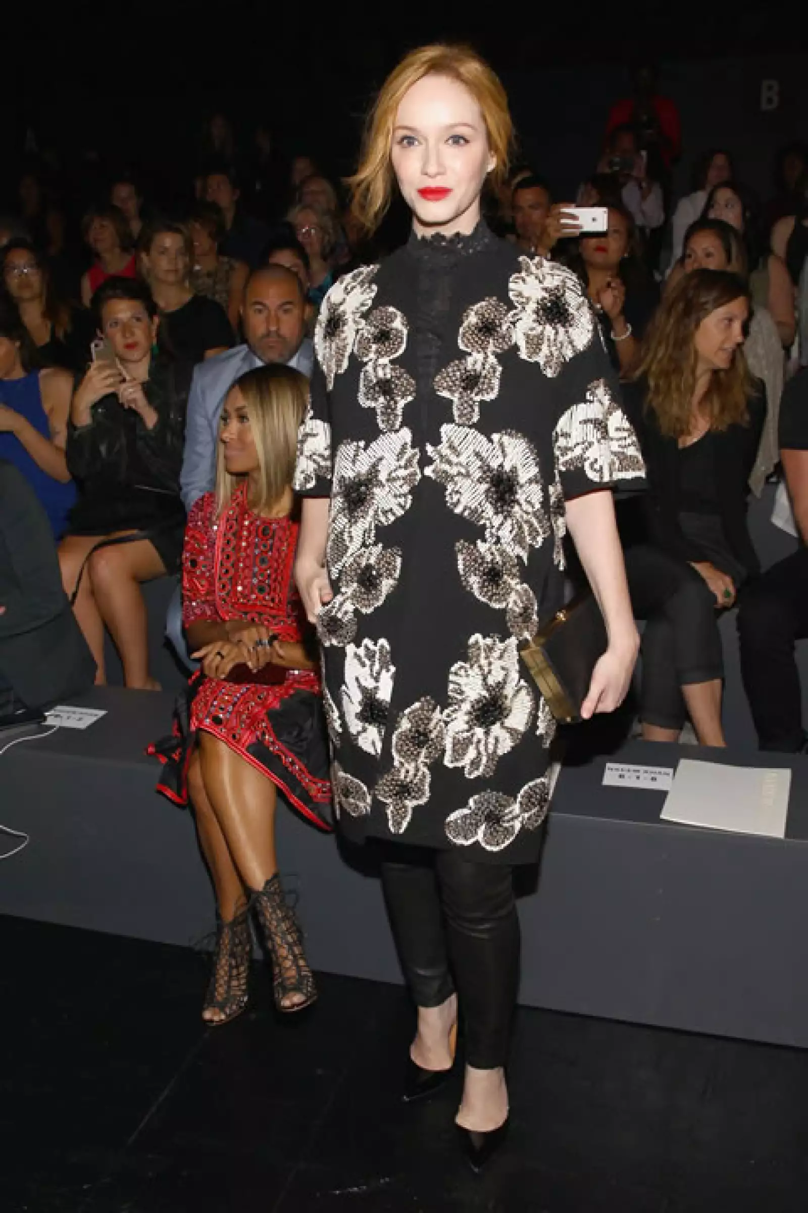 Christina Hendricks en Naeem Khan.