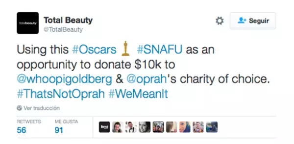 El sitio donará 10 mil dólares a la organización que Oprah y Whoopi elijan.
