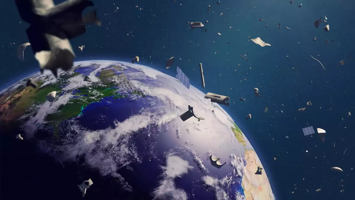 basura en la órbita terrestre