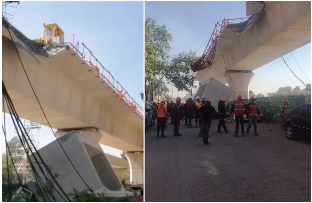 Tren Interurbano México-Toluca: cae estructura en Observatorio en Video 