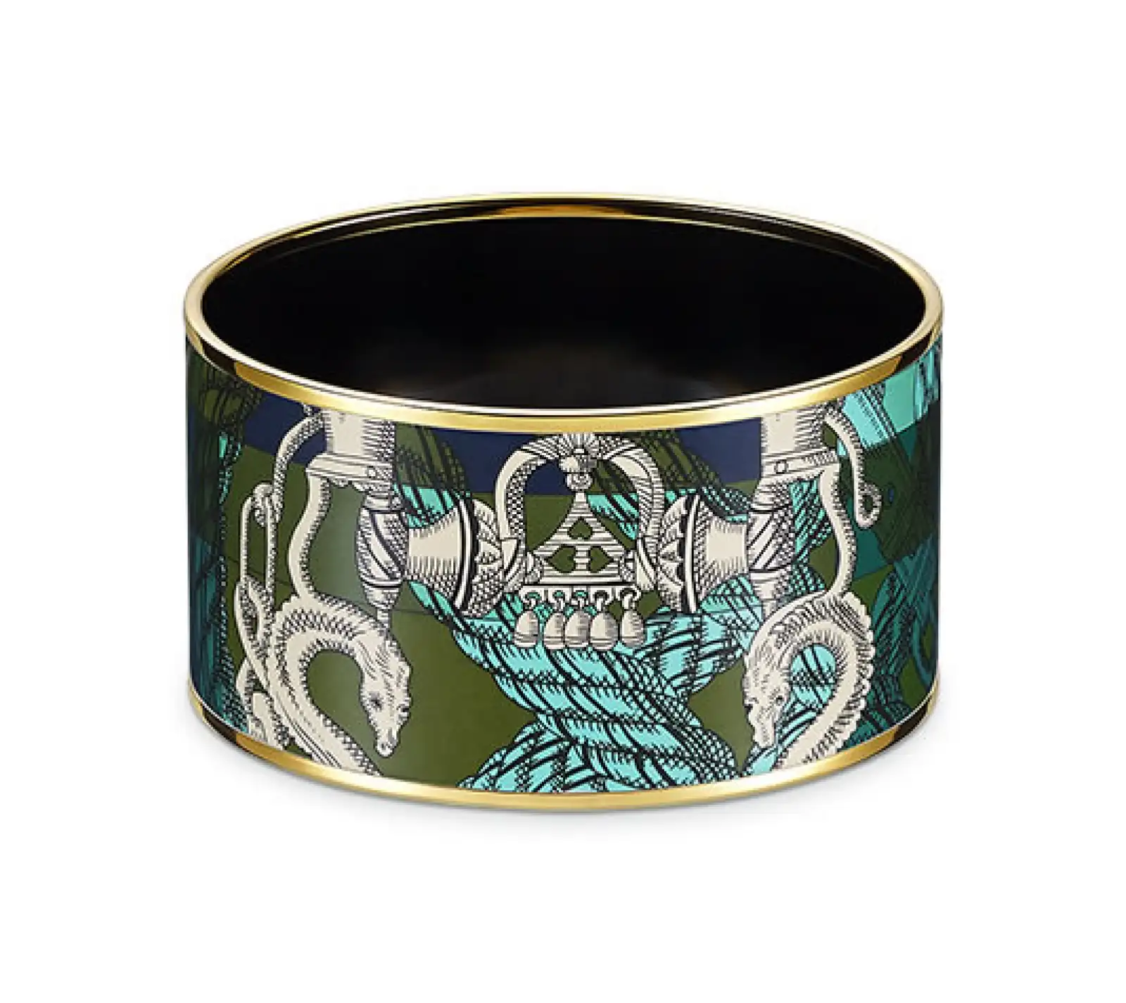 Las bangles están súper in. Amará las opciones de Hermès con estampados.