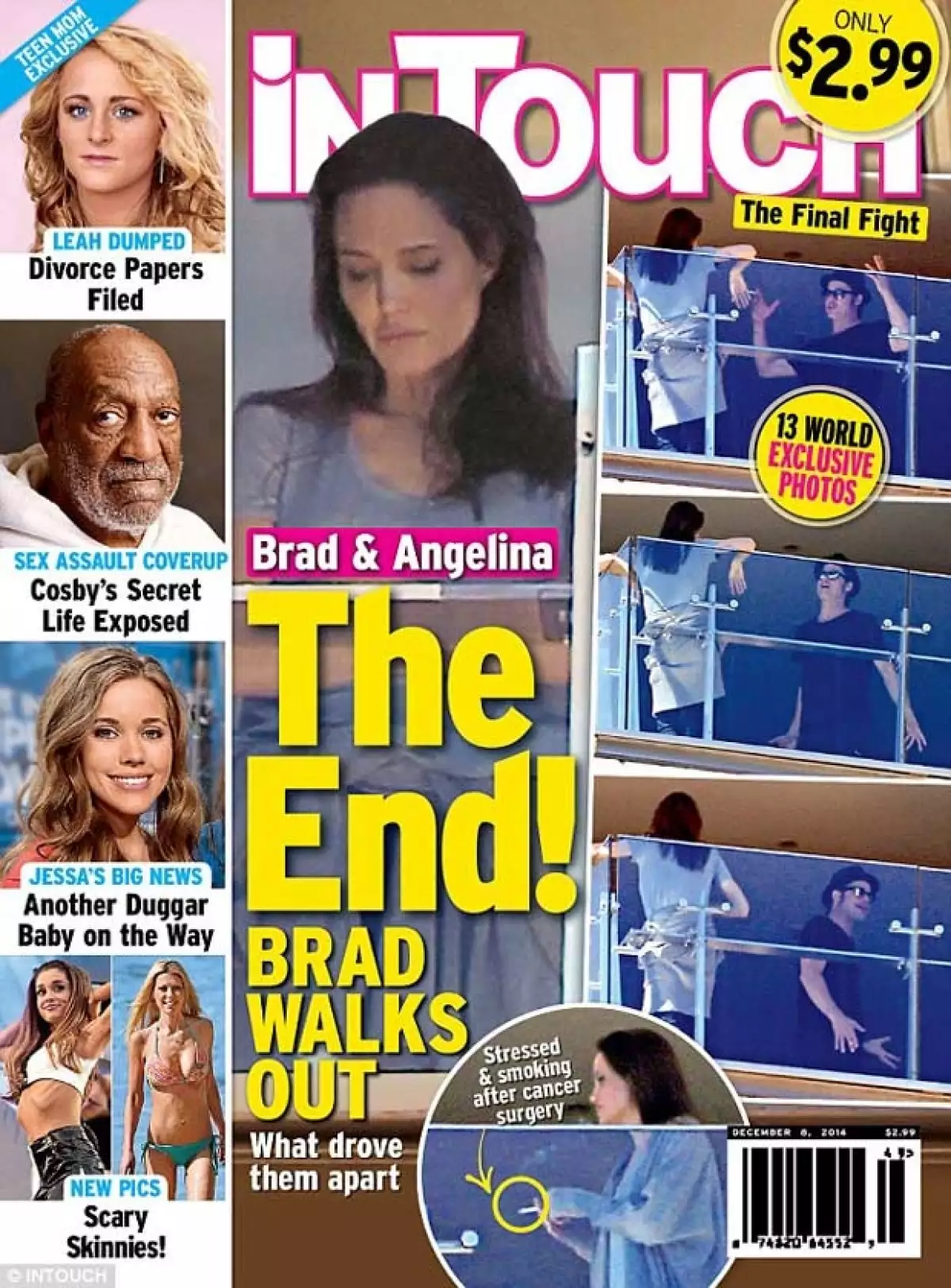 In Touch dio a conocer las fotos de la supuesta discusión que mantuvo la pareja más famosa del showbiz.