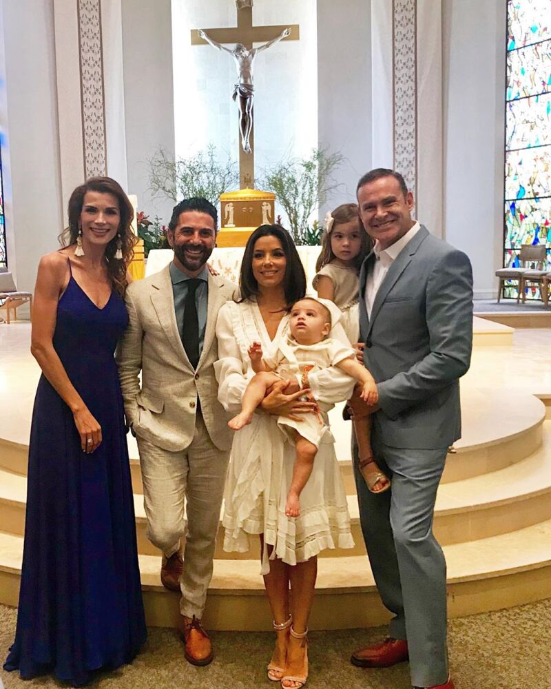 Eva Longoria y Pepe Bastón celebran el bautizo de su pequeño Santi