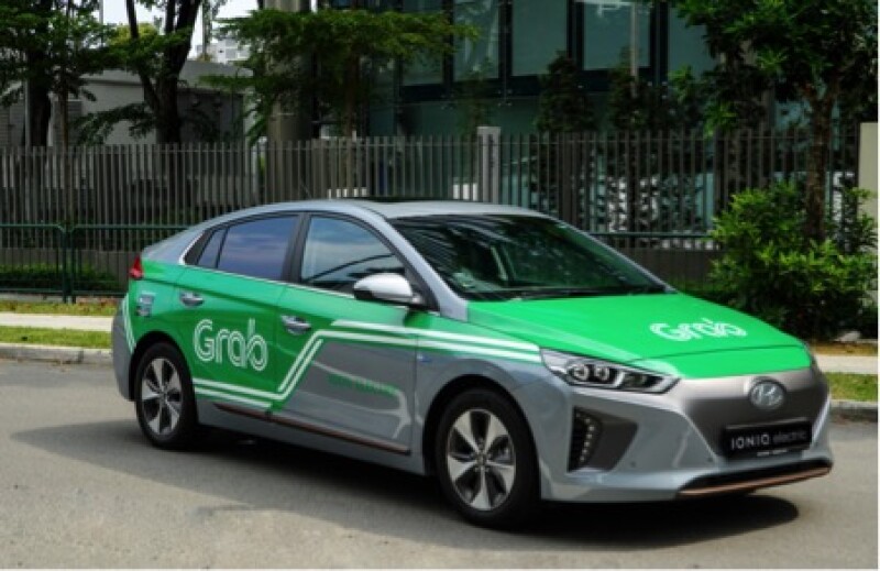 autom�vil de la empresa de transporte Grab Holdings