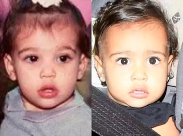 Recientemente Kim compartió este comparativo entre ella y su hija North.