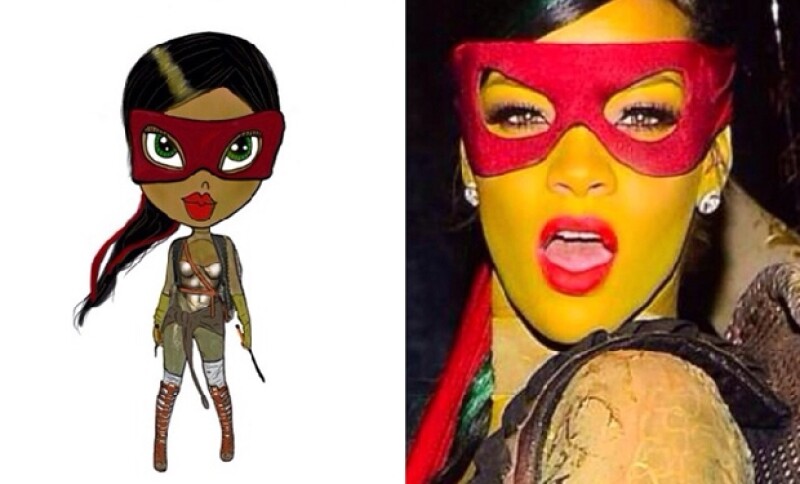 Uno de los personajes favoritos de la cantante son las tortugas ninja, por lo que el outfit para Halloween fue su propia versión de ellas.