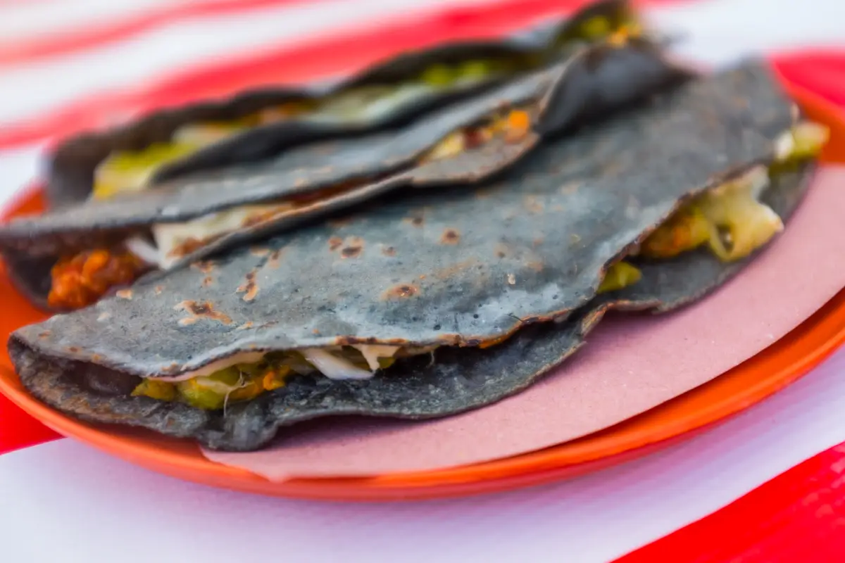 Quesadilla de maiz azul