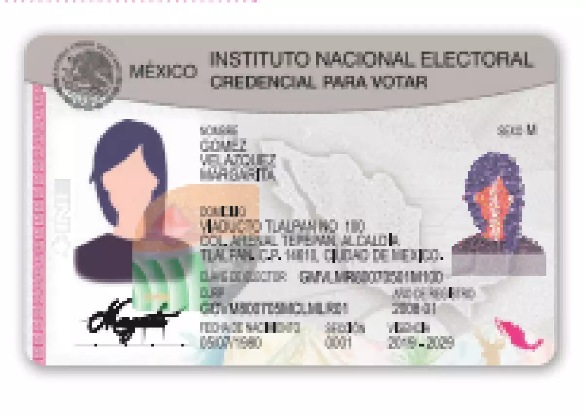 credencial del INE (frente)