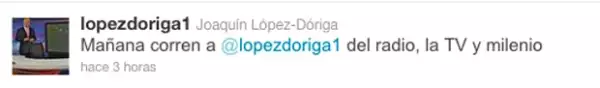 Este fue uno de los mensajes que se envió desde la cuenta de López Dóriga.