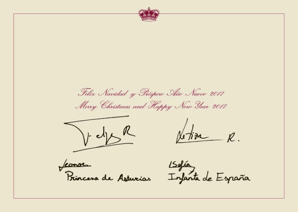 Postal navideña familia real españa