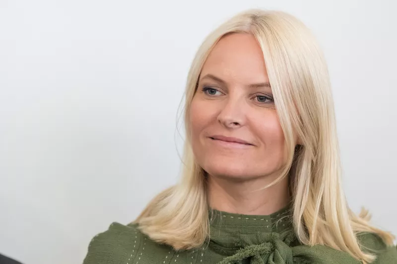 Crown Princess Mette-Marit visit Gallery Normisjon's Recycling Shop