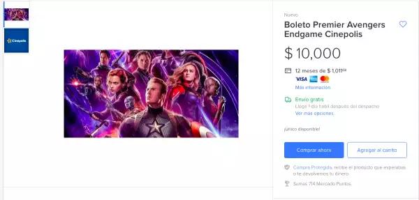 Avengers en 10,000 pesos