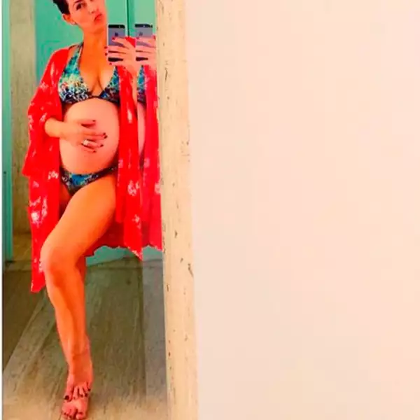 Ella ha probado que el embarazo no es impedimento para lucir bikini.