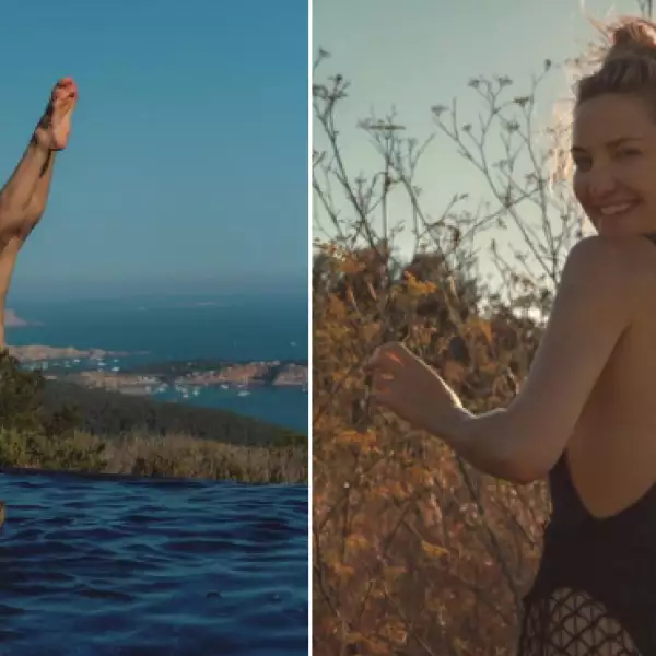 Kate Hudson no paró de presumir su cuerpo en las plazas de Ibiza, España.