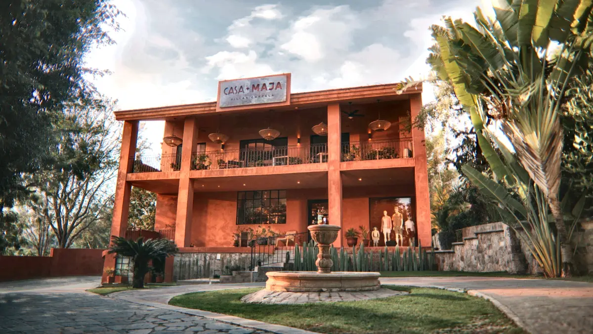 Fachada del hotel Casa MAJA en Chapala 