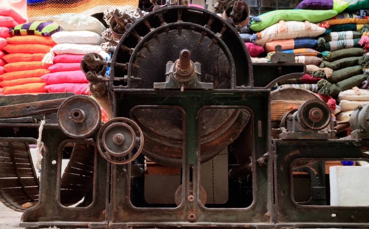 Vintage weaving machine