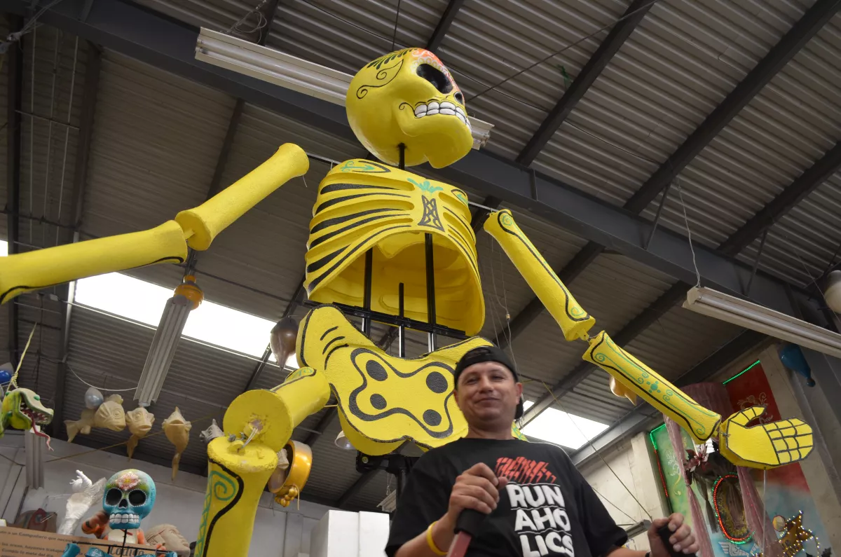 Una de las marionetas gigantes 