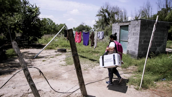 Mexico distributes voting materials ahead of the mid-term elections on June 6, in Mamulique