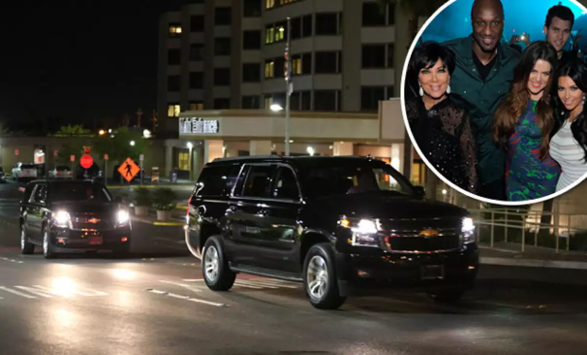 Estas son las camionetas en las que presuntamente las Kardashian llegaron al hospital para estar al lado de Lamar.