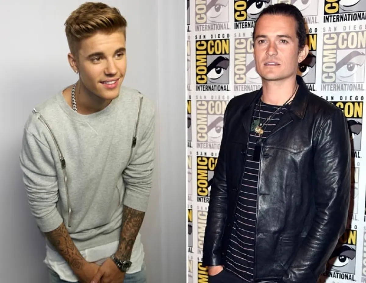 El cantante y el actor podrían tener rencillas del pasado por sus ex parejas, pues Selena Gomez fue relacionada con Bloom y Miranda Kerr con Bieber. (Foto: Getty Image