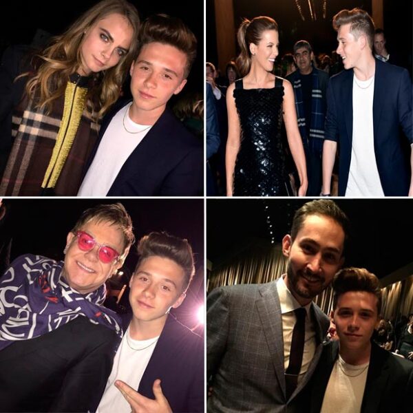 Brooklyn Beckham fue el más solicitado durante la noche por otros famosos como Cara Delevingne, Kate Beckinsale, Kevin Systrom y Elton John.