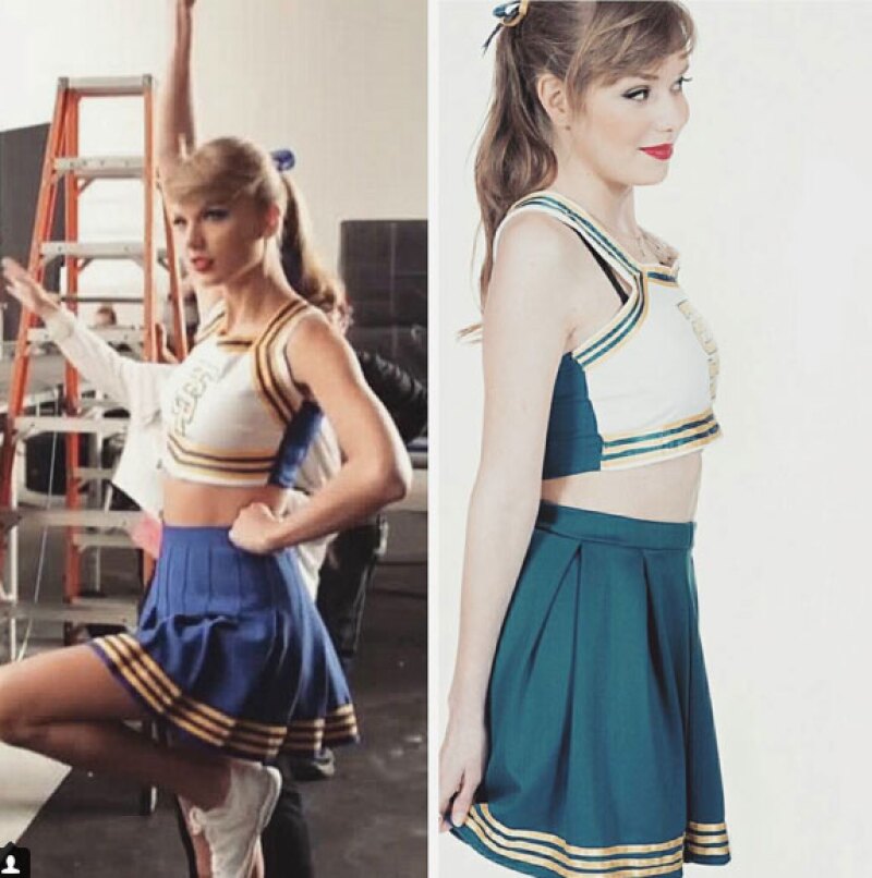 Lotte vestida como porrista, igual que Taylor en Shake it off.