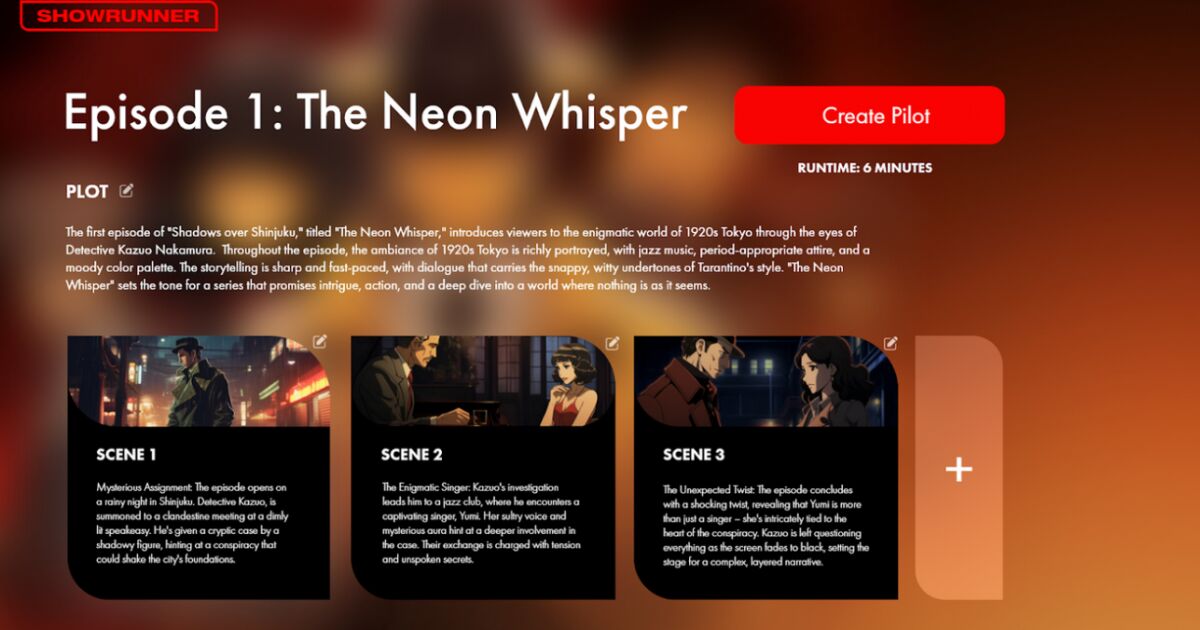 Showrunner, yapay zeka tarafından oluşturulan içeriğe sahip yayın hizmetini duyurdu