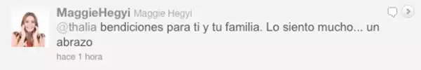 También Maggie manifestó su solidaridad con la intérprete.