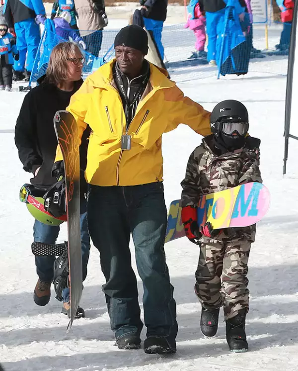 Esta imagen fue tomada en diciembre de 2013, y es que Seal acostumbra llevar a sus hijos a esquiar siempre por estas fechas a las montañas de Califofrnia.