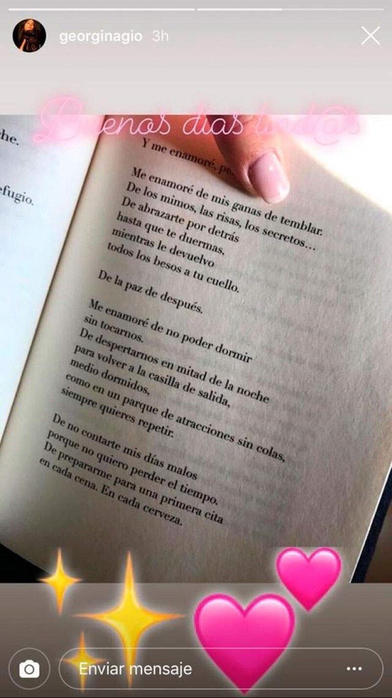 Georgina le dedica poema a Cristiano
