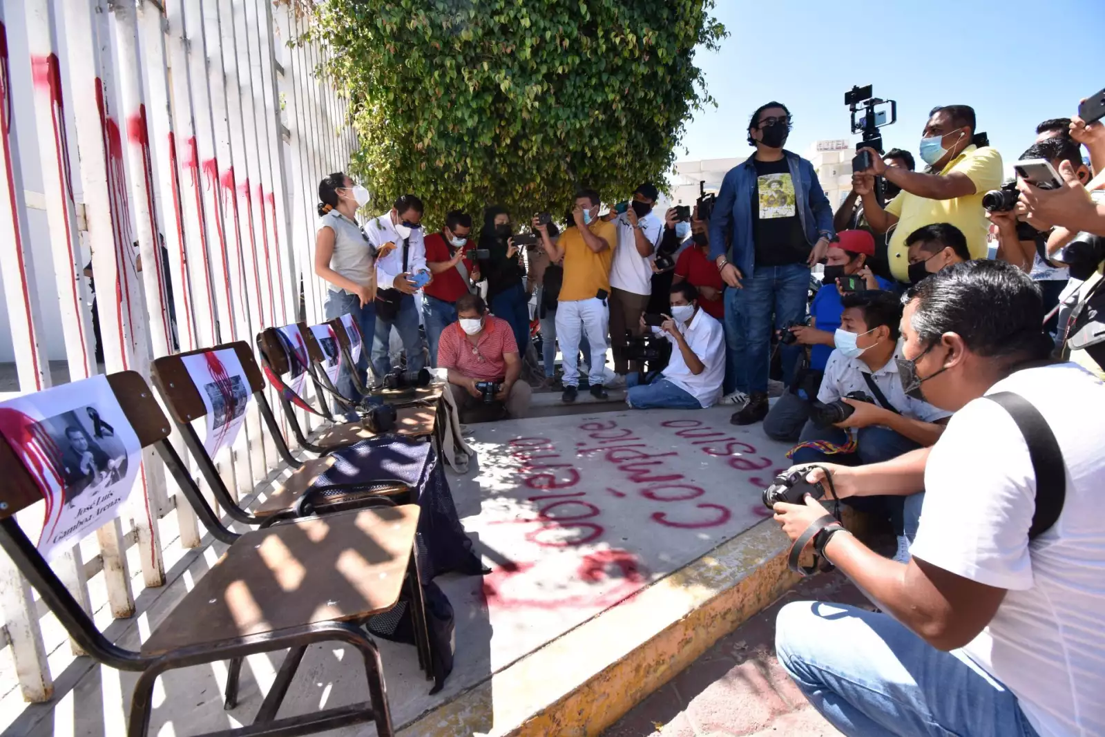 Periodistas de Chilpancingo se manifestaron por los asesinatos de colegas