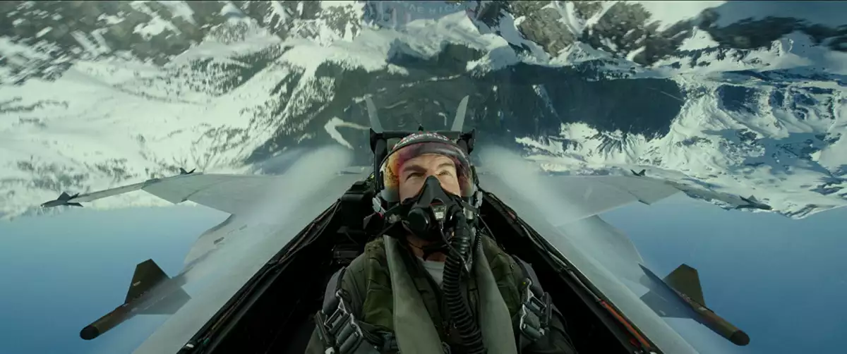 Escena de Top Gun : Maverick, protagoniza por Tom Cruise,