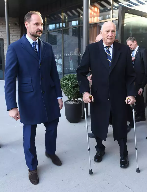 King Harald Of Norway Visits The Emergency Accommodation Center For Ukrainian Refugees