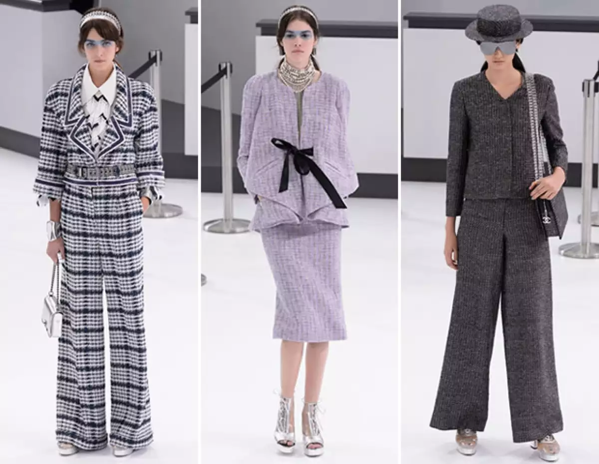 El tweed reapareció en la pasarela de Chanel.