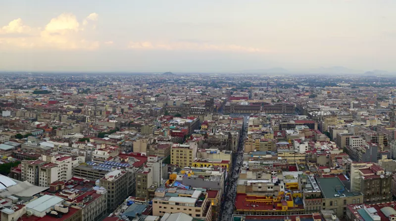 Mexico City panoramic view from observation deck