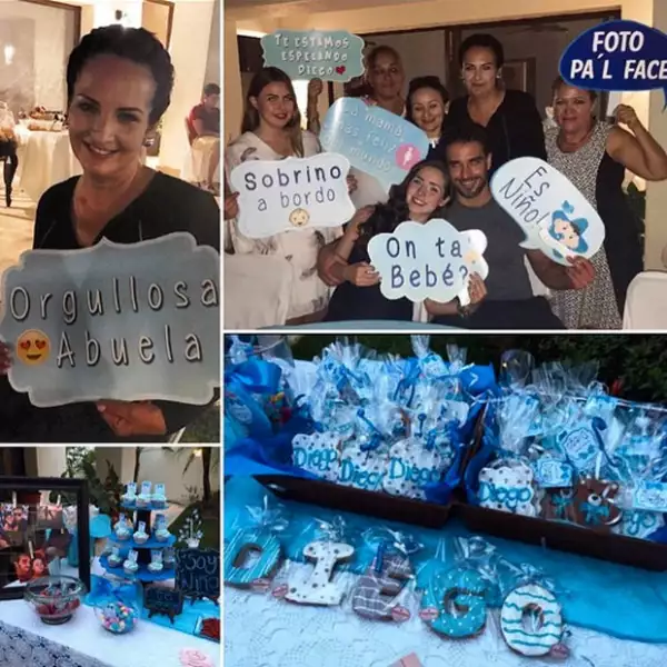 Patricia Díaz, mamá de la actriz, fue la encargada de organizar el festejo.