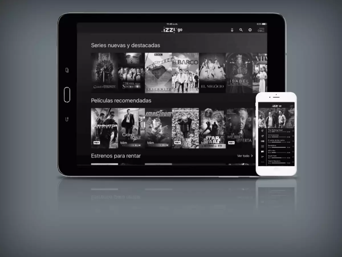 Los nuevos servicios de izzi TV son bajo demanda y la aplicación para dispositivos móviles.