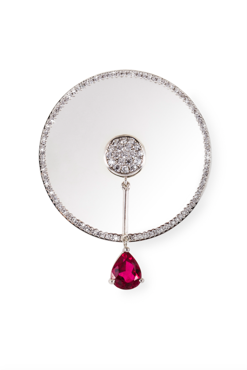 Arete color blanco con diamantes Distrito Federal II