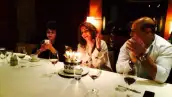 La cantante y conductora que está probando suerte en Telemundo festejó su cumpleaños ayer con su mamá y su novio Michel Kuri.