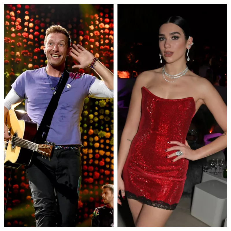 Chris Martin y Dua Lipa