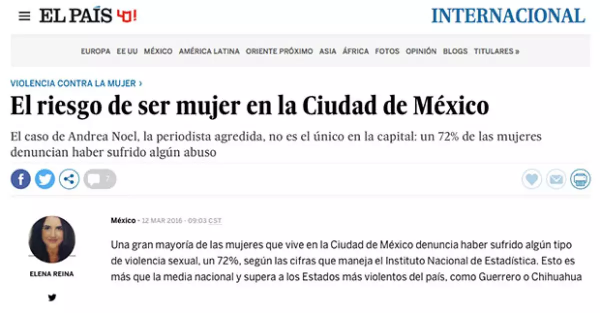 La noticia de Andrea despertó otro tema en El País.
